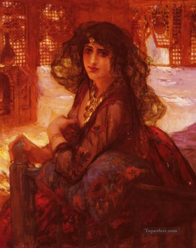 Harem Girl Arabic Frederick Arthur Bridgman Oil Paintings